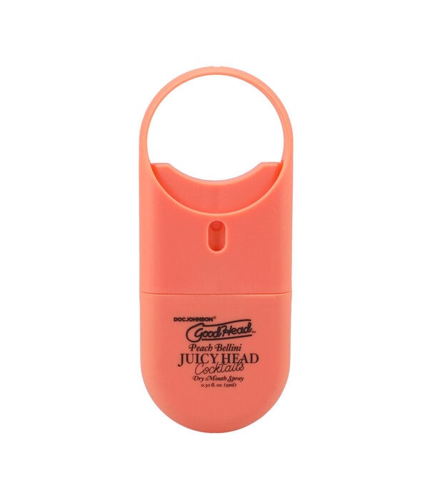 Doc Johnson Juicy Head - Cocktails - Dry Mouth Spray To-Go - Peach Bellini - 0.3 fl oz / 9 ml