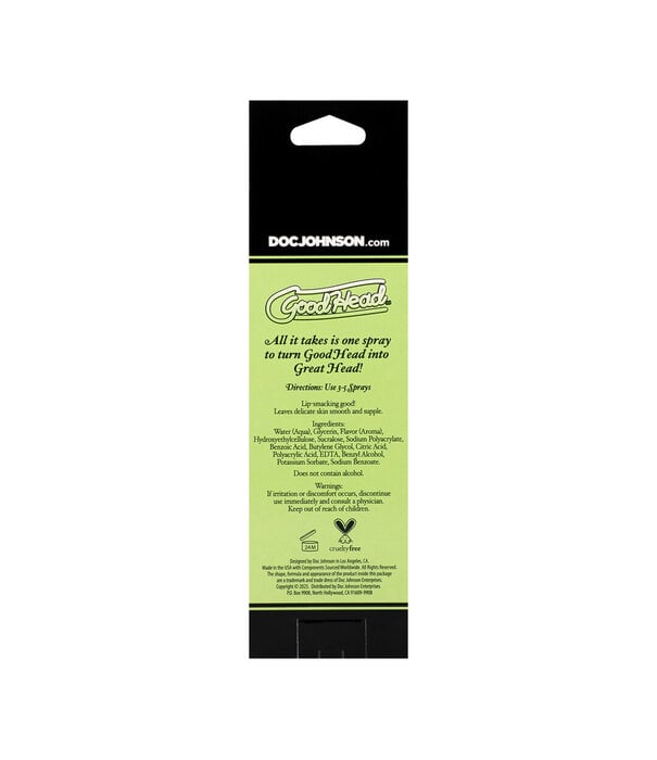 Doc Johnson Juicy Head - Cocktails - Dry Mouth Spray - Mojito - 2 fl oz / 59 ml