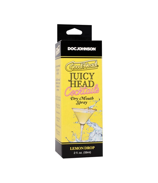 Doc Johnson Juicy Head - Cocktails - Dry Mouth Spray - Lemon Drop - 2 fl oz / 59 ml