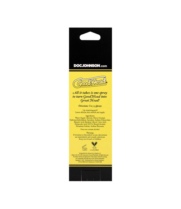 Doc Johnson Juicy Head - Cocktails - Dry Mouth Spray - Lemon Drop - 2 fl oz / 59 ml
