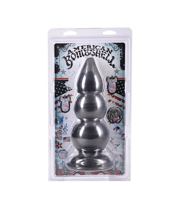 Doc Johnson Triple Payload - Butt Plug - Gun Metal