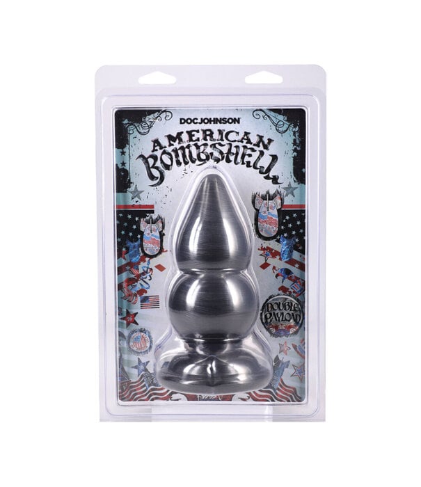 Doc Johnson Double Payload - Butt Plug - Gun Metal
