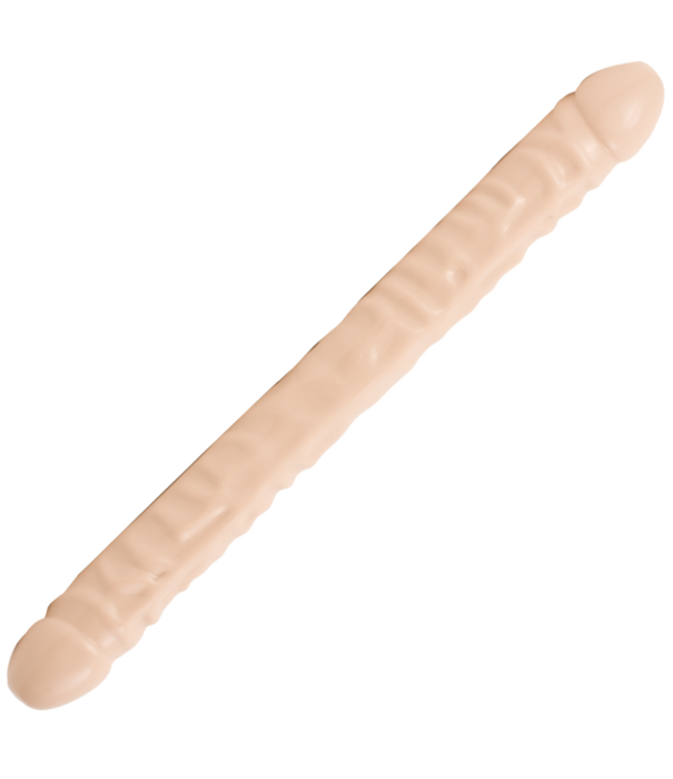 Doc Johnson Geaderde Dubbele Kop - Dildo met Dubbele Einden - 18 / 45 cm