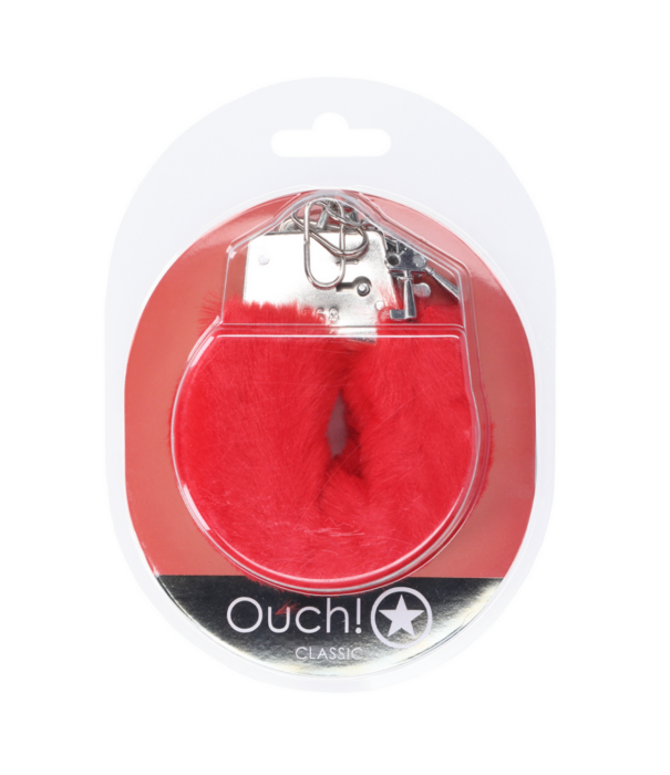 Ouch! by Shots Classic Fluffy Handboeien - Rood