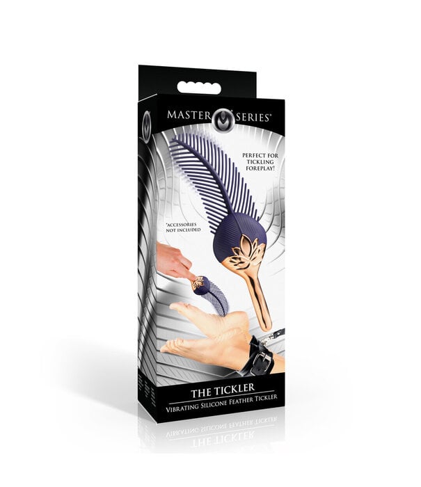 De Tickler - Vibrerende Silicone Veer Tickler - Paars/Goud