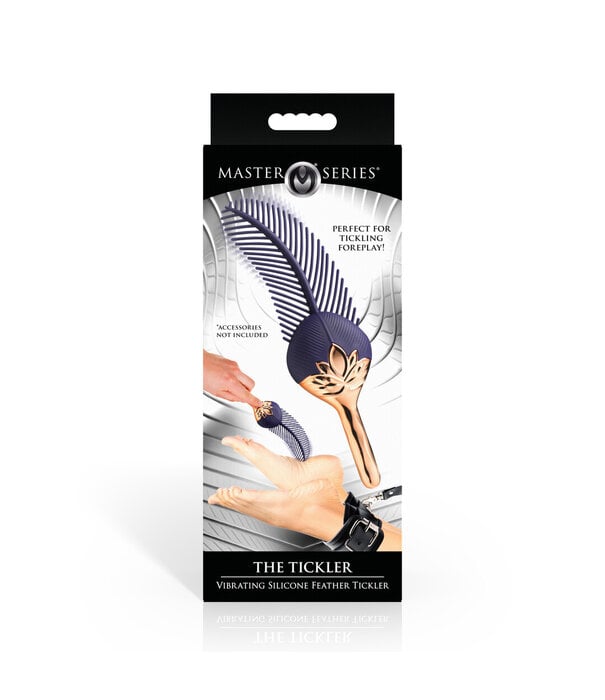 De Tickler - Vibrerende Silicone Veer Tickler - Paars/Goud