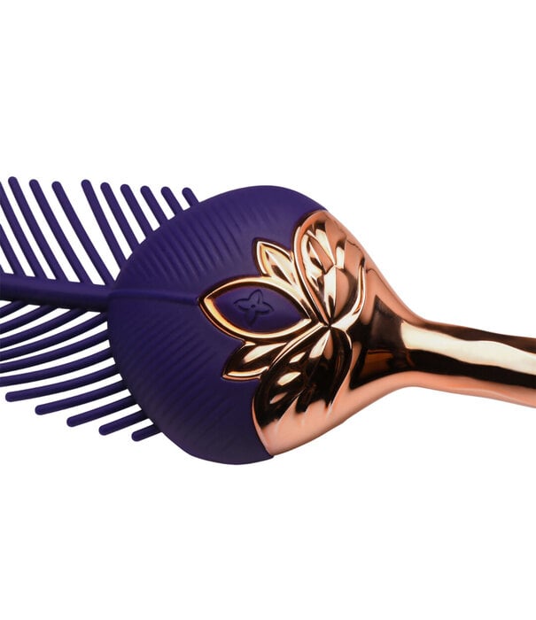 De Tickler - Vibrerende Silicone Veer Tickler - Paars/Goud
