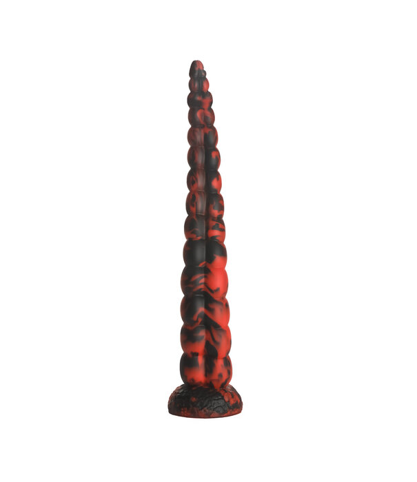 Stinger - Siliconen Dildo - Rood/Zwart