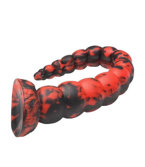 Stinger - Siliconen Dildo - Rood/Zwart