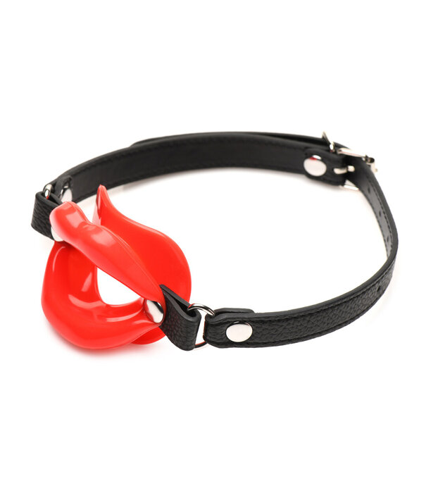 Juicy Lips - Siliconen Open Mond Gag - Rood
