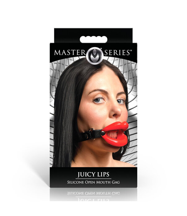 Juicy Lips - Siliconen Open Mond Gag - Rood
