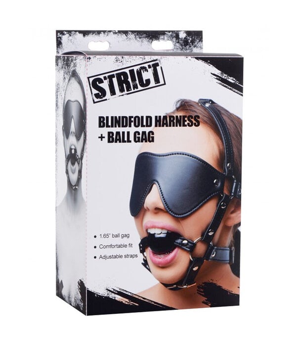 Oogmasker met Ballgag Harness