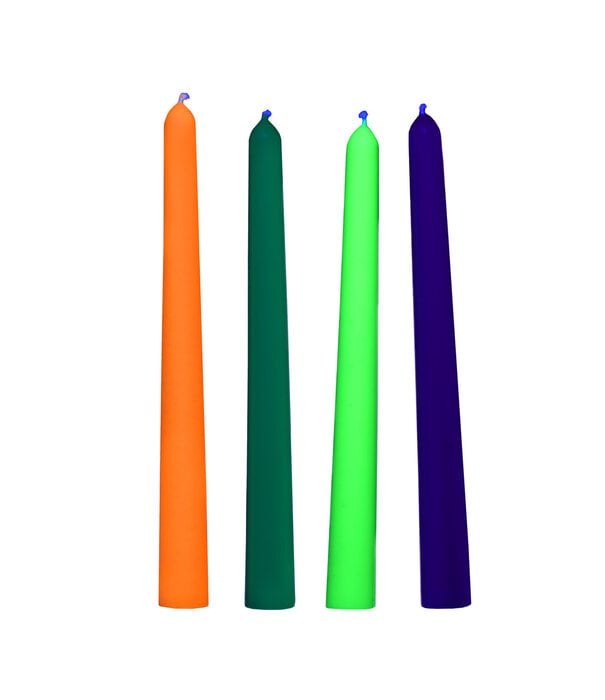 Glow Wax UV Blacklight Reactive Druipkaarsen - Set van 4 - Multicolor