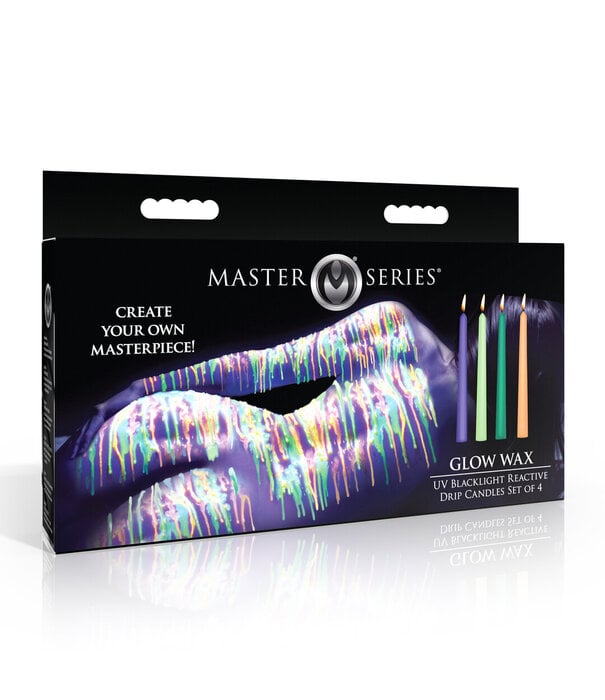 Glow Wax UV Blacklight Reactive Druipkaarsen - Set van 4 - Multicolor