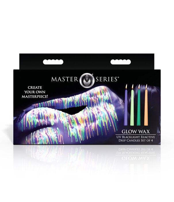 Glow Wax UV Blacklight Reactive Druipkaarsen - Set van 4 - Multicolor