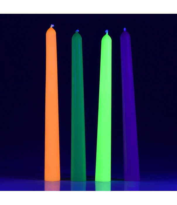 Glow Wax UV Blacklight Reactive Druipkaarsen - Set van 4 - Multicolor