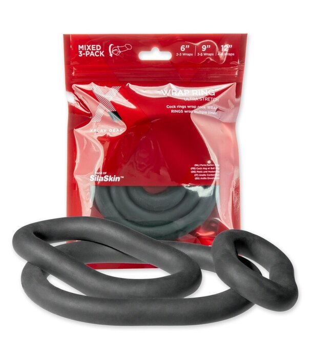 PerfectFitBrand Ultra Wrap Ring - Cockring 2-Pack - 2 Stuks - 6.9 en 12 / 17,5 cm en 30 cm