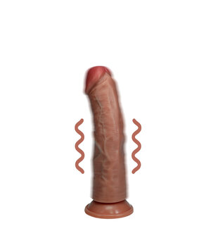 Vibrerende Reguliere Gebogen Cock - 6 / 15,5 cm - Tan