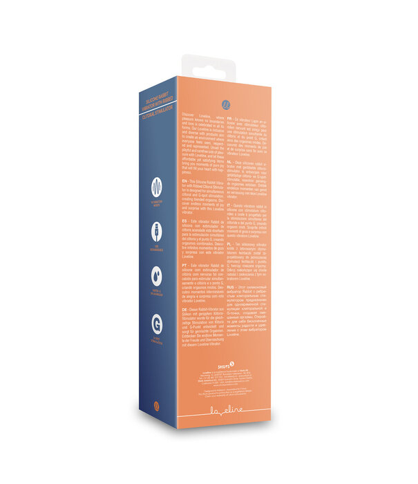 Loveline by Shots Siliconen Rabbit Vibrator met Geribbelde Clitorale Stimulator - Glazed Carrots