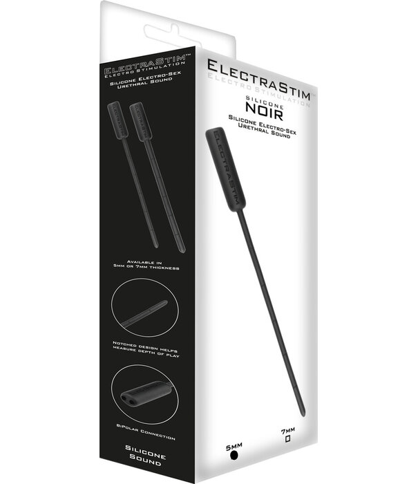 ElectraStim Silicone Noir Flexibel Geluid - 5mm - Zwart