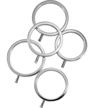 Set van massieve metalen cockringen