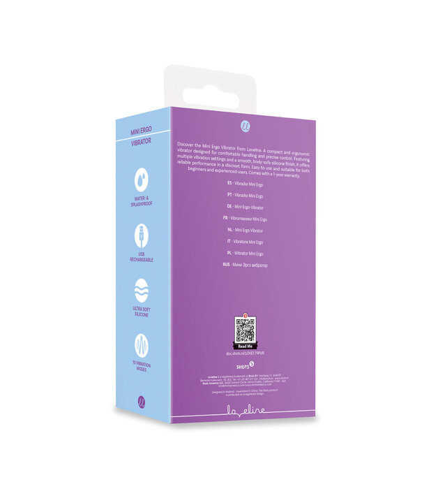 Loveline by Shots Mini Ergo Vibrator - Sweet Amethyst