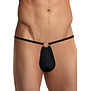 G-string met ring aan de voorkant - One Size - Zwart