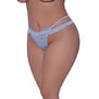 Cross Strap Split Crotch Tanga - 2X - Periwinkle