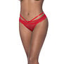 Peek-a-Boo Cheeky Panty - L/XL - Rood