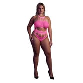 Body met Griekse Halslijn - Grote Maten - Neon Roze