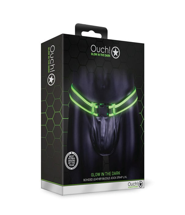 Ouch! by Shots Jockstrap met Gesp - Glow in the Dark - L/XL