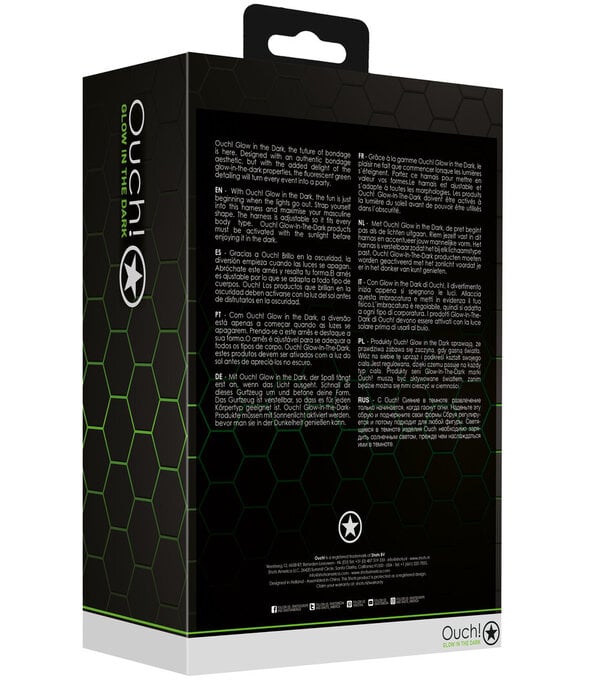 Ouch! by Shots Jockstrap met Gesp - Glow in the Dark - L/XL