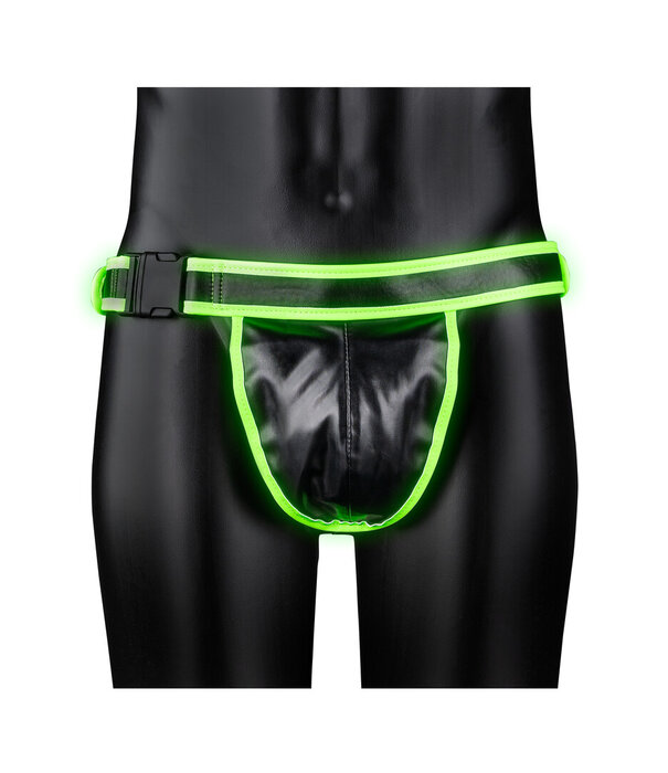 Ouch! by Shots Jockstrap met Buckle - Glow in the Dark - S/M