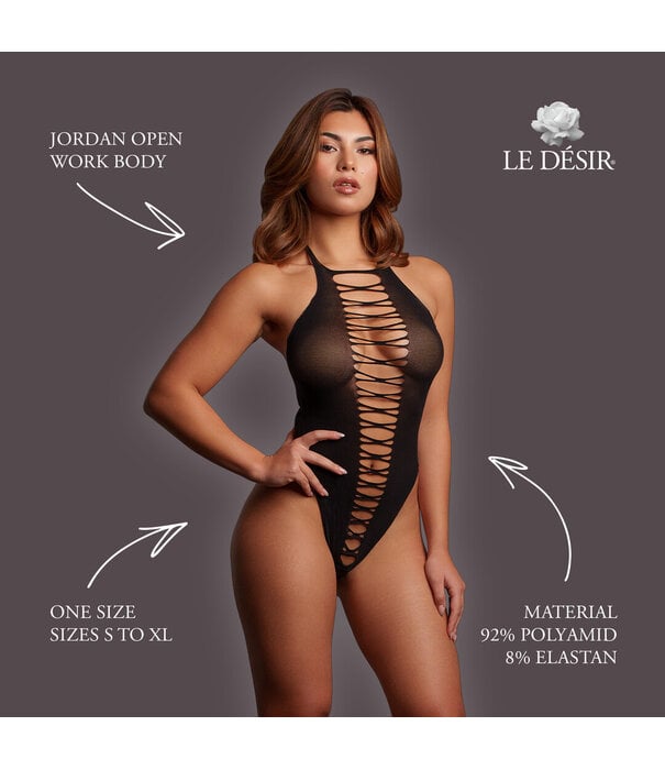 Le Désir by Shots Jordan - Open Work Body - One Size - Black