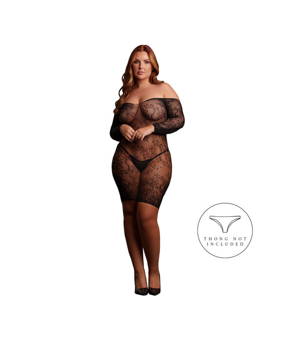 Le Désir by Shots Matilda - Lace Mini Dress - Queen Size - Black