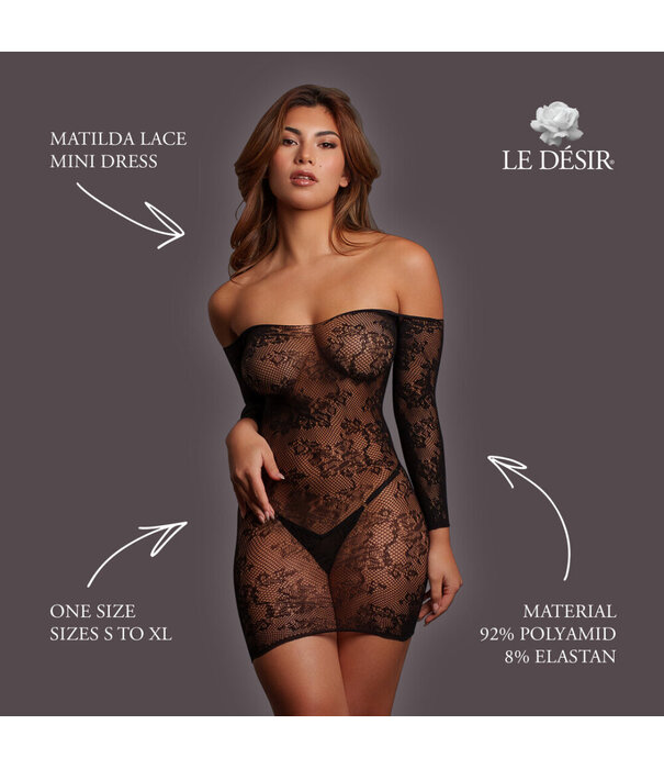 Le Désir by Shots Matilda - Lace Mini Dress - One Size - Black