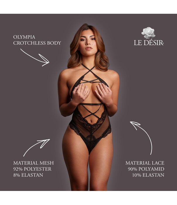 Le Désir by Shots Olympia - Crotchless Body - One Size - Black