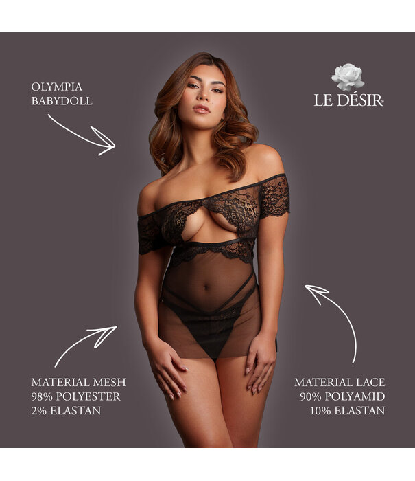 Le Désir by Shots Olympia - Babydoll - One Size - Black
