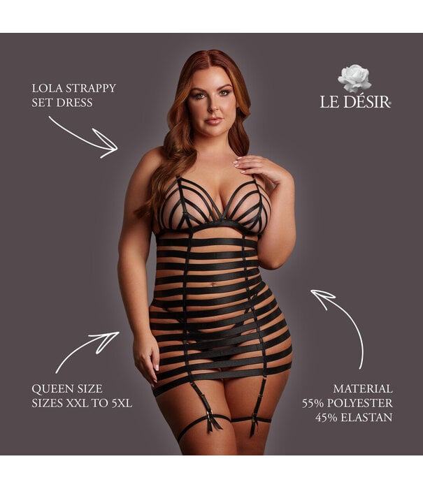 Le Désir by Shots Lola - Strappy Set Dress - Queen Size - Black
