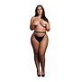 Panty met Grote Visnetstructuur - OSX - Zwart