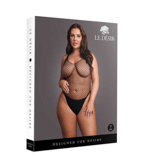Le Désir by Shots Body met Fishnet Structuur - OSX - Zwart