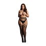 Garterbelt Kousen met Open Ontwerp - Plus Size