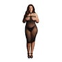 Hoge Hals Jurk - Plus Size