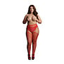 Suspenders met rhinestones panty - Plus Size