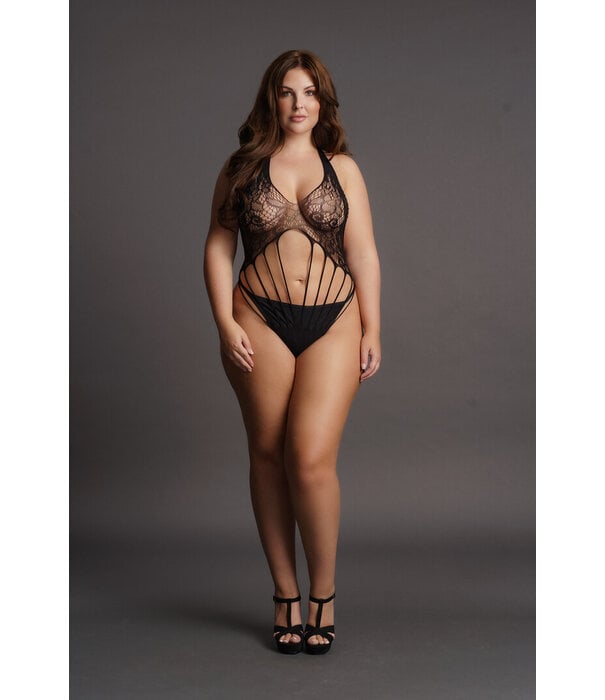 Le Désir by Shots Strappy Lace Teddy - Plus Size