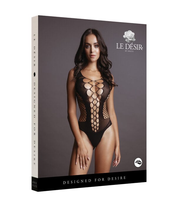Le Désir by Shots Contrast Fence Net Teddy - One Size