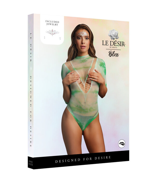 Le Désir by Shots Korte Mouwen Teddy en Dazzling Crowned Face Bling Sticker - One Size - Multicolor