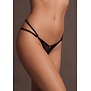 Ella - Elastische Mesh String met Sliders en Gouden Details - One Size