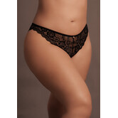 Zoé - Elastische Lace Slip met Rugveters en Gouden Details - Plus Size