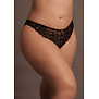 Zoé - Elastische Lace Slip met Rugveters en Gouden Details - Plus Size